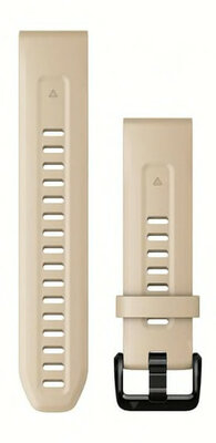 correa de silicona Garmin 20mm (para Garmin Fenix 8/7S/6S (43mm), etc.), beige, QuickFit, 010-13102-08