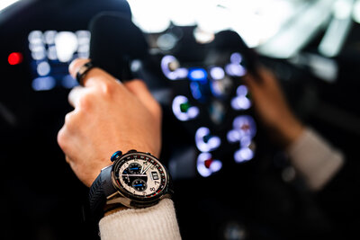Edox Chronorally Chronograph 38001-tinnbu-bn BMW Limited Edition 2000pcs (+ correa de repuesto)