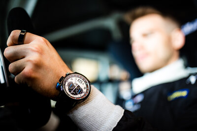 Edox Chronorally Chronograph 38001-tinnbu-bn BMW Limited Edition 2000pcs (+ correa de repuesto)