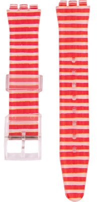 Correa de plástico de señora con motivo C7 para Swatch 17mm