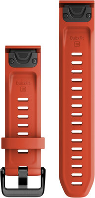 Correa de silicona Garmin 20mm (para Garmin Fenix 8/7S/6S (43mm), etc.), rojo V2, QuickFit, 010-13102-02