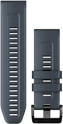 Correa Garmin QuickFit 26 mm, silicona, azul grafito, hebilla negra (Fenix 7X/6X/5X, Tactix, etc.)