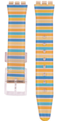 Correa de silicona para mujer con motivo de color C5 para Swatch 17mm