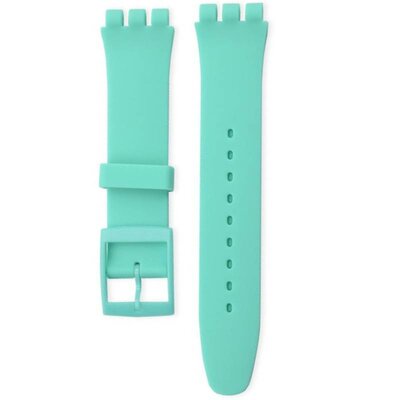 Correa unisex de silicona color menta para Swatch 19mm