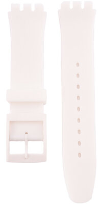 Correa unisex de silicona blanca para relojes Swatch