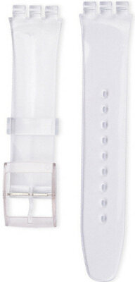 Correa unisex de silicona transparente para relojes Swatch