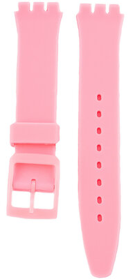 Correa unisex de silicona rosa para relojes Swatch