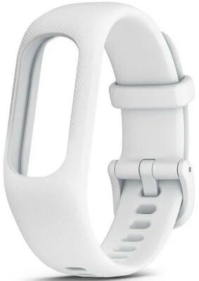 Correa Garmin Vívosmart 5, silicona, blanca, hebilla blanca, talla S/M