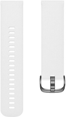 Correa de liberación rápida 20 mm, silicona, blanca, hebilla negra (Garmin Venu, Venu Sq, Venu 2 plus, etc.)