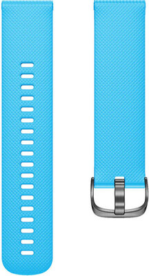 Correa de liberación rápida 20 mm, silicona, azul, hebilla negra (Garmin Venu, Venu Sq, Venu 2 plus, etc.)