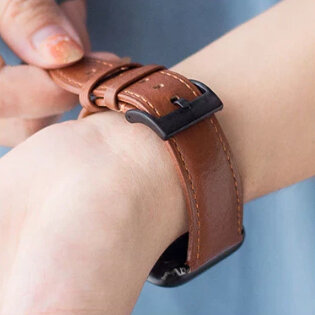 Correa de cuero Ricardo (para Apple Watch 42/44/45/49mm), marrón V2