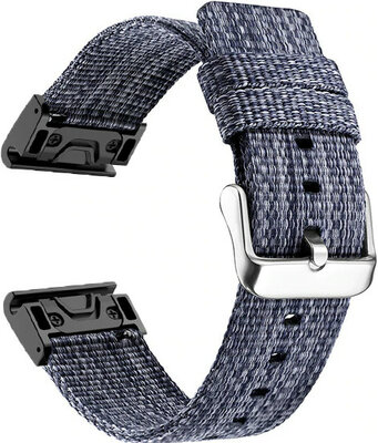 Correa de nailon Ricardo 26mm (para Garmin Fenix 8/7X/6X (51mm), Tactix etc.), azul V2, QuickFit