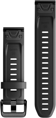 Correa de silicona Garmin 20mm (para Garmin Fenix 8/7S/6S (43mm), etc.), negro V1, QuickFit, 010-13102-00