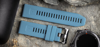Correa de silicona Ricardo 26mm (para Garmin Fenix 8/7X/6X (51mm), Tactix etc.), azul V1, QuickFit