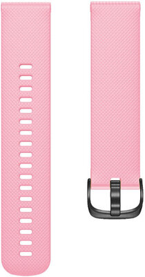 Correa de liberación rápida 20 mm, silicona, rosa, hebilla negra (Garmin Venu, Venu Sq, Venu 2 plus, etc.)