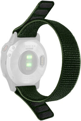 Correa de rosca 20mm, nylon, verde (Garmin Fenix 7S/6S/5S etc.)
