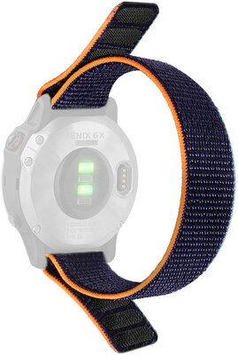 Correa de rosca 26mm, nylon, azul (Garmin Fenix 7X/6X/5X etc.)