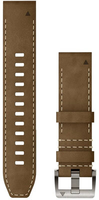Correa de cuero Garmin 22mm (para Garmin Fenix 8/7/6 (47mm), Epix 2 etc.), marrón V4, QuickFit, 010-13225-07