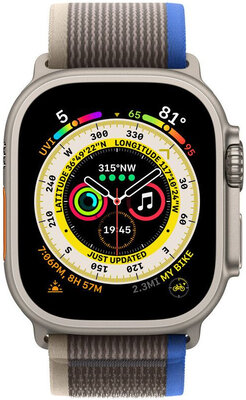 Correa de nailon Apple (para Apple Watch 42/44/45/49mm), marrón, talla S/M