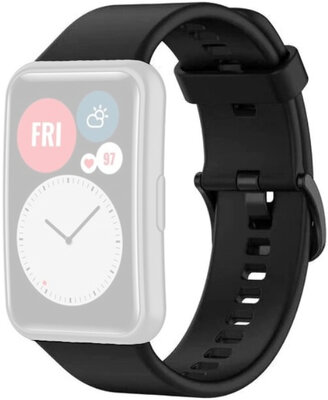 Correa para Huawei Watch Fit, silicona, negra + accesorios de repuesto