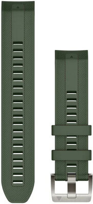 Correa Garmin Quickfit 22 mm, silicona, verde oscuro, hebilla de acero (MARQ)