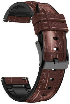 Correa de piel Ricardo 22mm (para Garmin Venu, Forerunner 255, Vívoactive 4 etc.), marrón, Quick Release