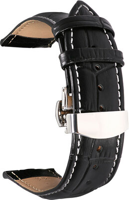 correa de cuero Ricardo Cortona, negro, Quick Release