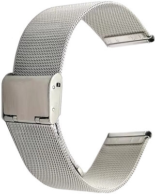 brazalete de acero inoxidable Ricardo Segalari, plateado, de malla milanesa