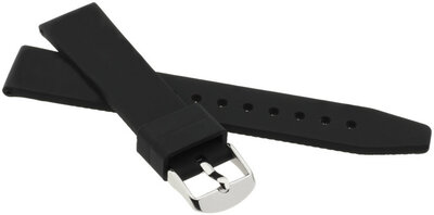 Correa de silicona para bebé , negra, hebilla plateada