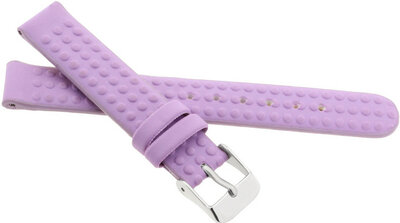 Correa de silicona para bebé, morada, estampada, hebilla plateada