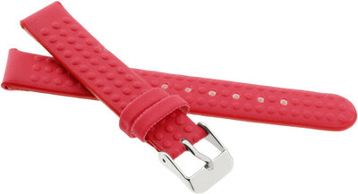 Correa de silicona infantil 14 mm, roja, estampada, hebilla plateada