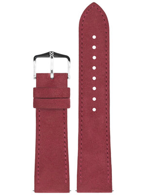 Correa de cuero Hirsch Osiris Nubuk M 03433161-2, roja, piel de becerro, longitud M, Quick Release