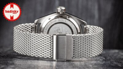brazalete de acero inoxidable Ricardo Milano, plateado, malla milanesa