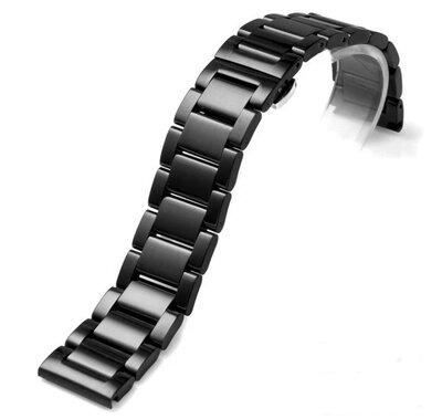 brazalete de acero inoxidable Ricardo Paderna, negro