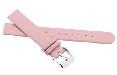 Correa infantil de poliuretano 15 mm, rosa, hebilla plateada