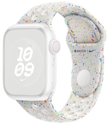 correa de silicona Apple (para Apple Watch 38/40/41mm), blanco V1, talla M/L