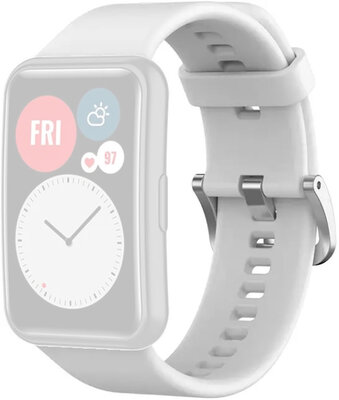 Correa para Huawei Watch Fit, silicona, blanca + accesorios de repuesto