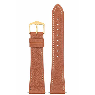 correa de cuero Hirsch Bologna M 01802170-1, marrón, piel de ternera, longitud M, Quick Release