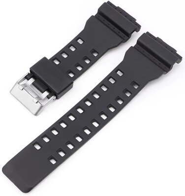 Correa de plástico Ricardo 16mm (pro Casio G-Shock GA-100, GA-110, GD-120, GLS-100), negro V1