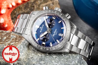 Edox SkyDiver Chronograph Quartz 10116-3-buidn Limited Edition 1000pcs ( + correa de repuesto )