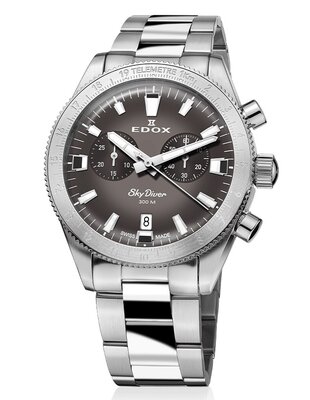 Edox SkyDiver Cronógrafo Quartz 10116-3-gridn Edición Limitada 1000pcs ( + correa de repuesto )