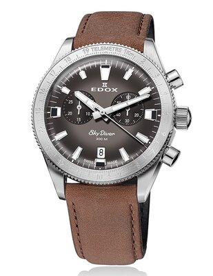 Edox SkyDiver Chronograph Quartz 10116-3-gridn Limited Edition 1000pcs ( + correa de repuesto )