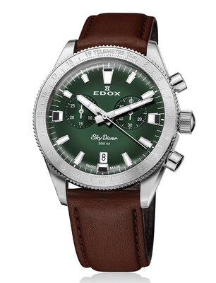 Edox SkyDiver Chronograph Quartz 10116-3-vidn Limited Edition 1000pcs ( + correa de repuesto )