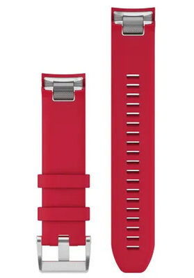Correa de silicona Garmin 22mm (para Garmin Fenix 8/7/6 (47mm), Epix 2 etc.), rojo V4, QuickFit, 010-12738-17
