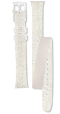 Correa de silicona brillante de mujer para reloj Swatch ALK343