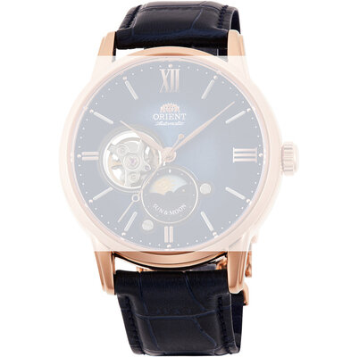 correa de cuero Orient UL017011P0 21mm (para modelo RA-AS00), azul