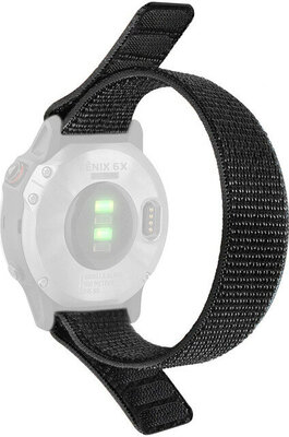 Correa 22mm, nylon, negra (Garmin Fenix 7/6/5 etc.)