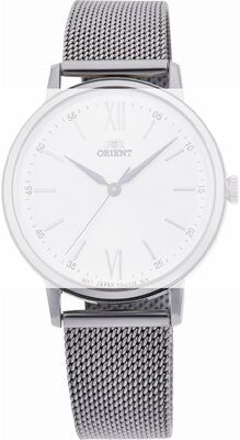 brazalete de acero inoxidable Orient UM00C112J0 16mm (para modelo RA-QC17), plateado, brazalete de malla milanesa