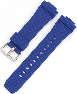 Correa para Casio G-Shock, silicona, azul, hebilla plateada (para los modelos GA-2100/GA-2110, DW-5600, GW-6900)