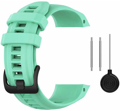 Correa para Garmin Instinct, silicona, turquesa, hebilla negra